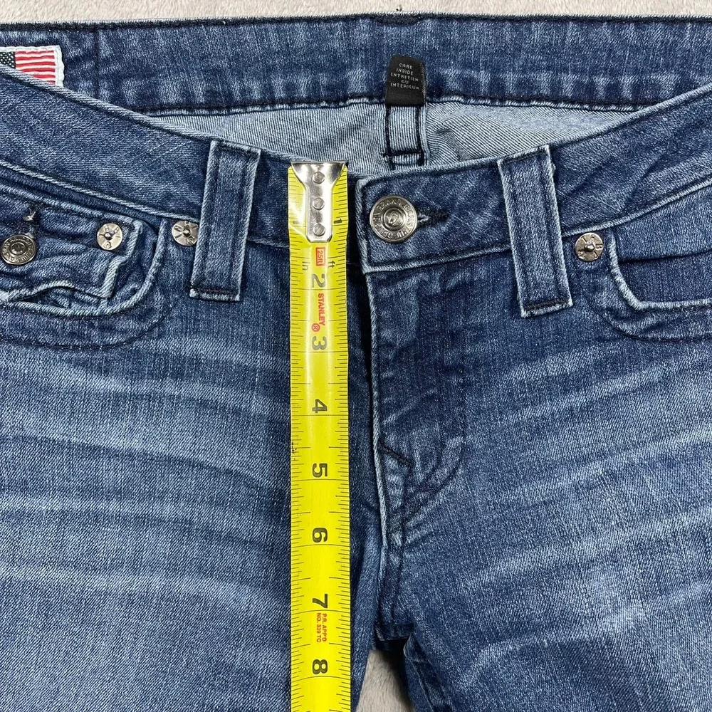 True Religion Jeans Mens 30 Blue Bootcut Low Rise Made in USA Stretch